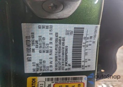 2023 Ford Bronco Sport Big Bend из США, поврежденный, VIN 3FMCR9B69PRD99019